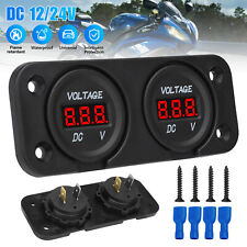 Dc 1224v Car Dual Battery Led Digital Volt Meter Voltage Marine Gauge Panel