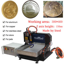 4axis Steel Cnc 3040 Router 2200w Linear Guide Milling Carving Engraving Machine