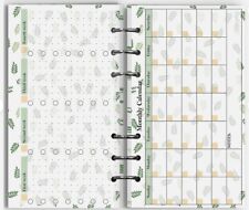 2024 Planner Monthly Paper Kit For 6-holefilofax A6 Binder 6.73 X 3.72 Pers