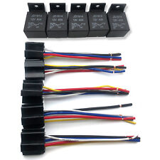 5-pack Dc 12v 3040 Amp Car Spdt Automotive Relay 5 Pin With Harness Socket Set