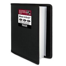 Dunwell Portfolio Folder For Artwork Black - 8.5 X 11 Binder Folder With Pl...
