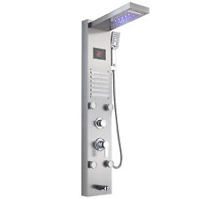 Shower Panel Smart Digital Led Shower System With 6 Body Jets Stainless Steel