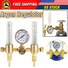 Dual Output Argon Regulator Flowmeter Flow Meter Mig Tig Welding 0-60cfh Cga580