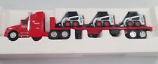 Bobcat 6722754 150 Die Cast Flat Bed Tractor Trailer With 3 Bobcat Loaders