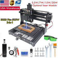 Usa500w Cnc Router Machine 3 Axis Desktop For Metal Wood Acrylic Mdf Laser