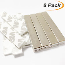 Strong Neodymium Bar Magnets With Double-sided Adhesive Rare-earth Magnets 8pcs