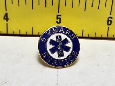 Vintage Emt 9 Year Service Pin Pinback Paramedic Lapel Jacket
