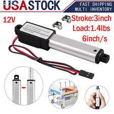 Electric Micro Linear Actuator 12v 3 Stroke 1.4lbs Fast Speed Up To 6inchs