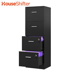 52 Tall Vertical Lockable 4 Drawer Filing Cabinet Letter A4 File Office Storage