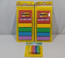 Post-it 3x3 Super Sticky Notes Lot Of 2 Multi Color Page Markers