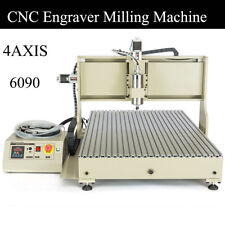 Usb 4 Axis 6090 Cnc Router Vfd Metal Milling Drilling Engraving Machine 1500w