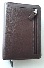Vtg. Franklin Quest Covey Brown Leather Planner Binder Pocket-size - 78 Rings