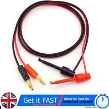 1m Multimeter Tool 4mm Banana Plug Connector To Test Hook Clip Probe Lead Cable