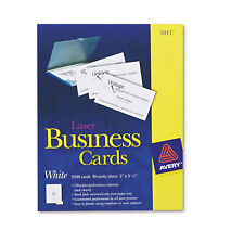 Avery Printable Microperf Business Cards Laser 2 X 3 12 White Uncoated 2500box