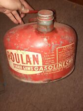 Vintage Metal Gas Can Poulan Chainsaw 2.5 Gallon Eagle Co. Wellsburg Wv