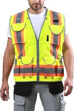 High Visibility Safety Vest Tactical Surveyors Reflective Chaleco Reflactante
