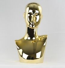 Less Than Perfect 441gd H Chrome Gold Female Abstract Mannequin Head Display