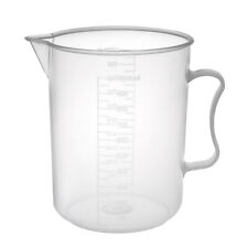 Laboratory Clear White Pp Plastic 1000ml Graduated Measuring Cup Handled Beaker