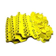 Us Stock 100x Yellow 001-100 Number Plastic Livestock Ear Tag 3 X 2.4 For Cow