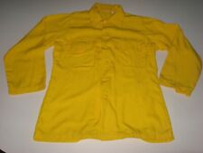 Wildland Fire Fighting Mens Long Sleeve Button Up Shirt Medium Aramid Yellow