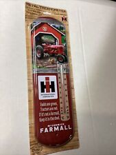 Ih Mccormick-farmall H Tractor Scene Metal Thermometer International Harvester