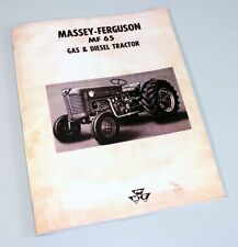 Massey Ferguson Mf-65 Tractor Owners Operators Manual Gas Diesel Printed Book