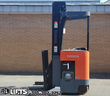 Toyota 7bru18 Standup Electric Reach Truck Forklifts 240 Mast 3 Stage Low Hours