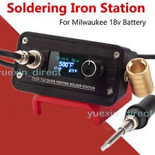 For Milwaukee 18v Battery Soldering Iron Station Digital Display Portable Solder