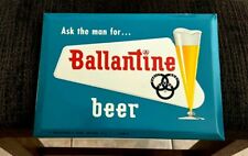A Ballantine Beer Metal - Tin Over Cardboard Toc Sign Ballantine Brg Newark Nj