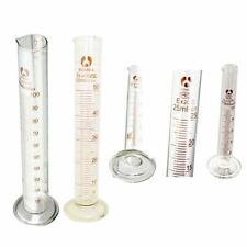 Graduated Glass Measuring Cylinder Chemistry Laboratory Measure Lw