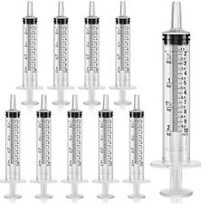 10 Pack Plastic Syringe Without Needle 2 Teaspoon 10ml