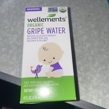 Wellements Organic Gripe Water Infants 4 Fl Oz Stomach Discomfort Gas 725