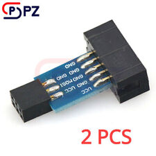 2pcs 10 Pin Convert To Standard 6 Pin Adapter Board F Atmel Avrisp Usbasp Stk500