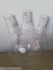 Lab Glass Flask 3 Neck Three Neck Round Bottom 2000ml 2440 New