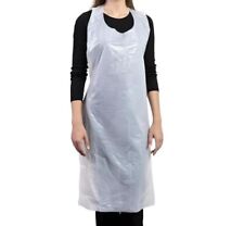 Disposable Plastic Aprons 27.5 X 46 Inches Waterproof Bibs For Adults Cooki...