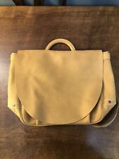The J Peterman Company Light Brown Leather Mailbag Postal Messenger Satchel Bag