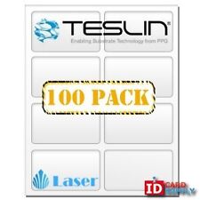 Teslin Synthetic Paper - 8.5 X 11 Perforated 8-up Laser Sheet Pack Of 100