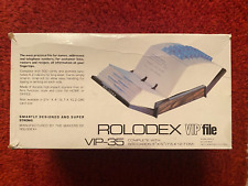 Vintage New In Box Rolodex Vip-35 Black Woodgrain Organizing System 500 Cards
