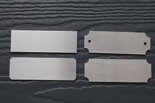 25 Blank 1x3 Engraving Plates Satin Silver Aluminum Stamping Blank Craft