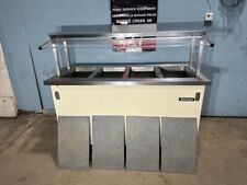 Delfield 4 Well Hot Food Waremer Buffet Cart With Single Sided Sneeze Guard