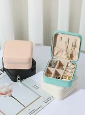 Travel Jewelry Case Square Portable Gift For Her Multicolor