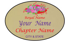 3 Personalized Magnetic Name Badge Gold For The Red Hat Lady Of Society