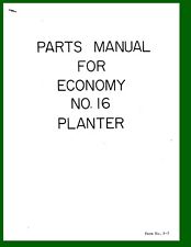 Cole Double Hopper Plain No. 16 1 Row Duplex Hopper Seed Planter Parts Manual
