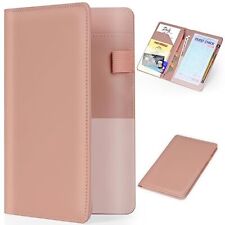Leather Server Book Check Presenter For Waitress With Zipper Pocket Card Holder