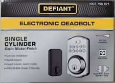 Defiant Single Cylinder Castle Electronic Keypad Deadbolt Satin Nickel