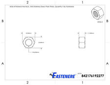 Metric Hex Nuts Stainless Steel 18-8 Full Finished All Sizes Available