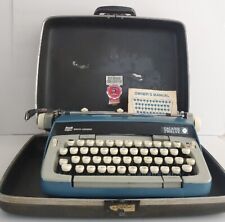 Smith Corona Galaxie 12 Xii Atomic Blue Typewriter With Case For Repair