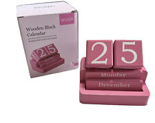 Wooden Block Calendar For Desk Daily Desktop Perpetual Desk Calendar Modern Fa