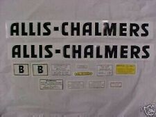Decal Set For Allis Chalmers B Tractor