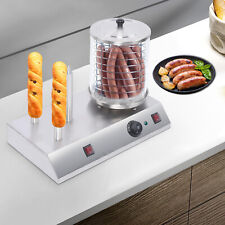 Electric Hot Dog Warmer Hotdog Steamer Heating Machine Toaster Commercial 850w